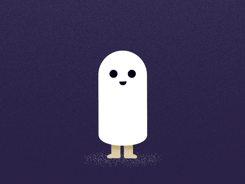 Ghost 2d animation character ghost october