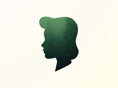 Portrait character green nature portrait vector