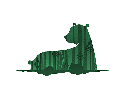 Bear bear green illustration nature