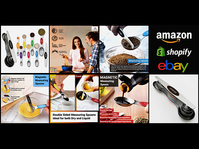 Amazon Product Listing (Magnetic measuring spoon) amazon amazon listing amazon product listing branding design flavor imge graphic design infographic image lifestyle imge logo motion graphics product listing