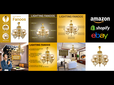 Amazon Product listing (Lighting Fanoos)