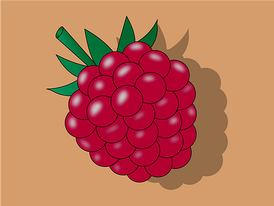 Raspberry adobe illustrator berry design graphic design icon illustration juicy raspberry summer sweet tasty yummy