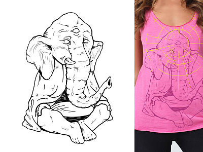 T-Shirt Concept buddha elephant tshirt