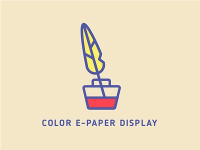 E-paper display icon e paper feather icon ink logo vector