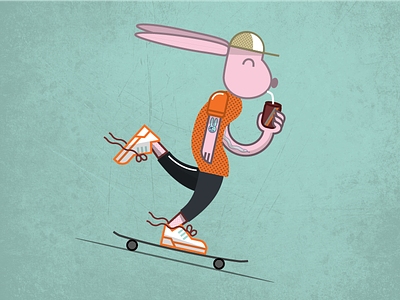 Urban Rabbit illustration rabbit skate skateboard vector