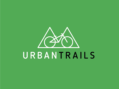 Urban Trails Logo bike logo mountain biking mountains trails urban vector