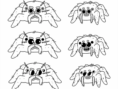 Spidy 2d black white cartoon cartoon character cartoon illustration character characterdesign cute illustration illustrator spider