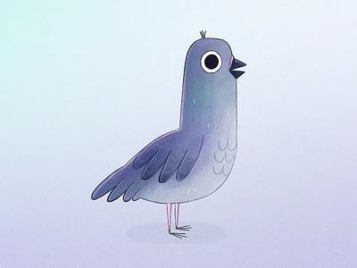 Pigeon character concept 2d bird cartoon cartoon character cartoon illustration character characterdesign colour cute illustration illustrator piegon procreate