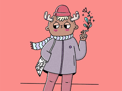 Deer boy 2d boy cartoon cartoon character cartoon illustration character characterdesign cute deer hipster illustration illustrator procreate