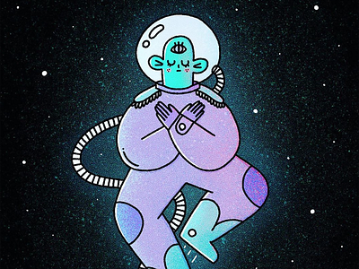 Alien 2d alien black cartoon cartoon character cartoon illustration character characterdesign illustration illustrator procreate space stars