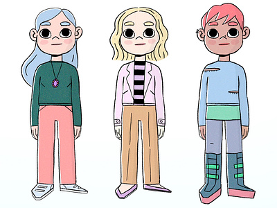 Girl character concept 2d cartoon cartoon character cartoon illustration character characterdesign cute girl illustration illustrator procreate