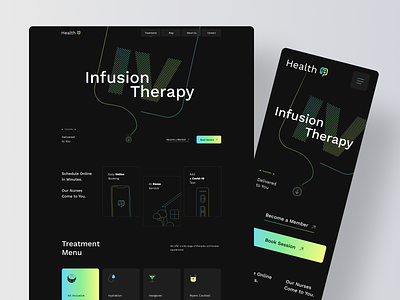 HealtIV - Infusion Therapy Website care clinic doctors healhcare healthcare hospital landing page medecine medical pharmacy rondesign website