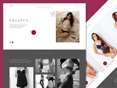 Web Design of interface for underwear store app branding design figma graphic design illustration interface landingpage page photoshop shop store ui underwear ux website