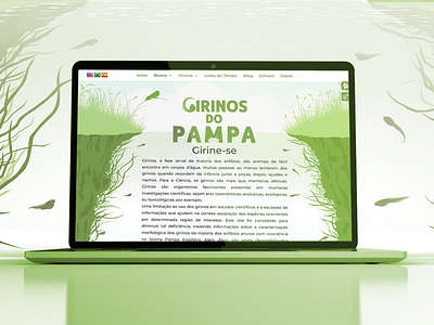 Interface illustration and web design - Girinos do Pampa
