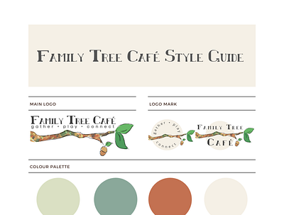 Family Tree Café Style Guide branding graphic design logo