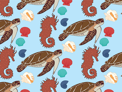 Sea Turtle Pattern by Courtney Graben