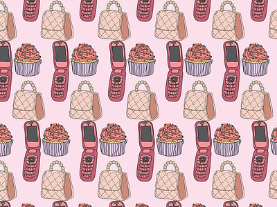 Pink Girly Pattern by Courtney Graben