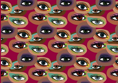 Eye Pattern by Courtney Graben digital art eye eye pattern eyes illustration pattern surface design