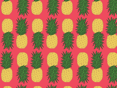 Pineapple Pattern by Courtney Graben art design digital art illustration pattern pineapple pineapples surface design