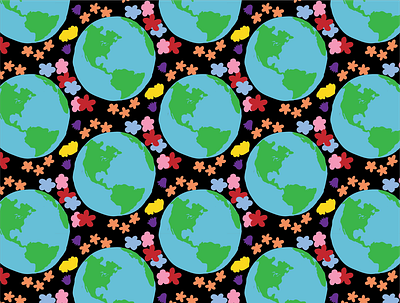 Earth Pattern by Courtney Graben design digital art earth illustration pattern surface design