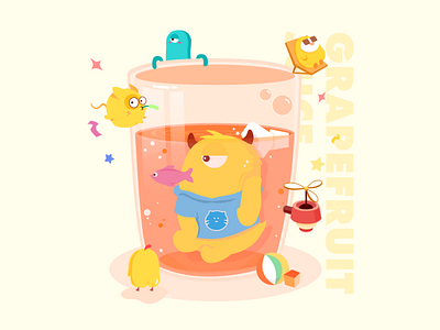 Grapefruit Juice animals app design icon illustration illustrations lovely popup ui