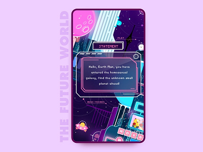 The future world app design illustration illustrations popup ui web