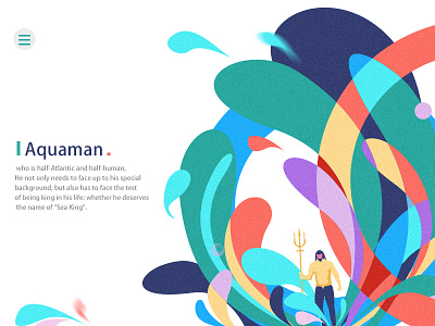 Aquaman aquaman colorful design illustration