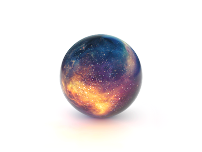 Crystal ball on the 404 page 3d 404 ball crystal galaxy palantir space sphere