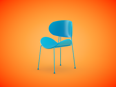 Modern Chair 3d c4d cinema 4d creative design furniture illustration modern orange product