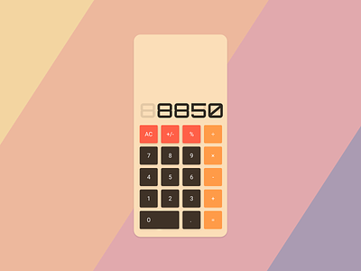 Daily UI 004 | Calculator 90s app calculator design minimal mobile square ui