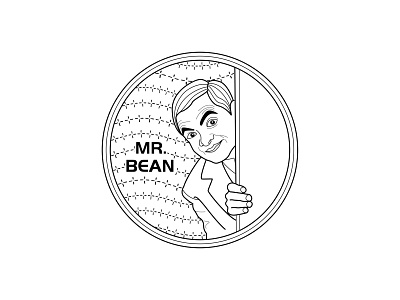 Mr. Bean 名人 插画