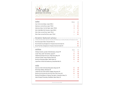 Hinata Menu alcbev design menu typography