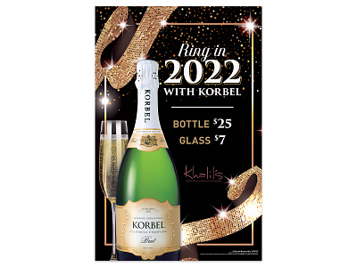 Korbel New Year's Feature alcbev design