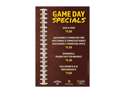 Game Day Specials alcbev design