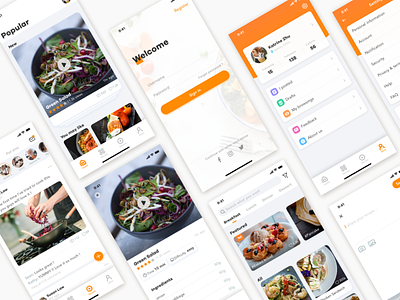 Concept design of cookbook app ui design