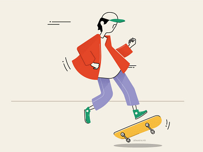 Skate boy app branding design flat illustration graphic design il illustration ui ux vector