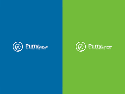 Purna - Identity and Branding complete identity india library logo pharma purna software solution