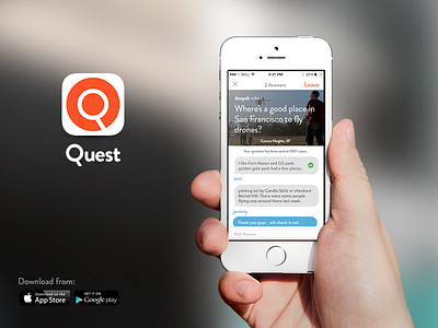 User Interface - Quest android answers app chat icon im iphone location logo qna questions social