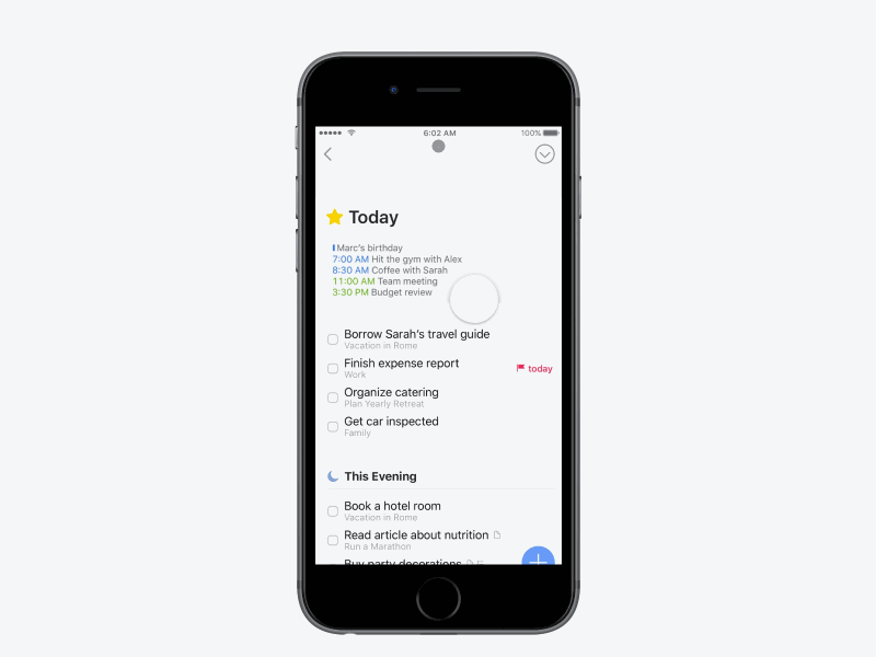 Things 3 iOS - Pull To Search