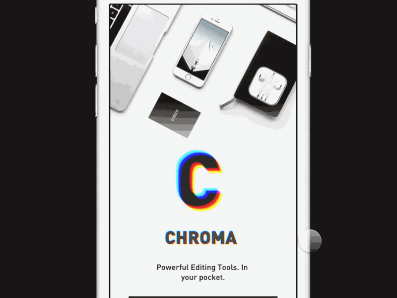 Chromatic Abberation in Framer (using blotter.js.org) accelerometer animation app device effect framer interaction ios prototype signup text ui