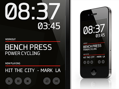 Black Skin UI - HIIT Pro app exercise hiit music pause play pro timer ui workout