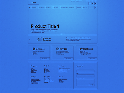 Home Page - Wireframe 