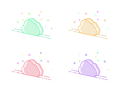 Cloud Icon. cloud colorful icon illustration vector