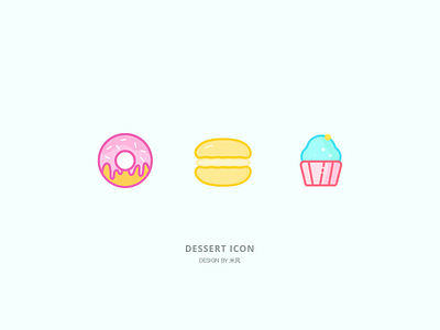 Dessert icon. color cupcake dessert doughnut icon macaron