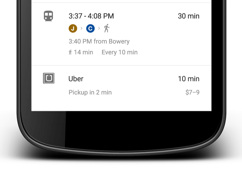 Google Maps + Uber + Spotify integration