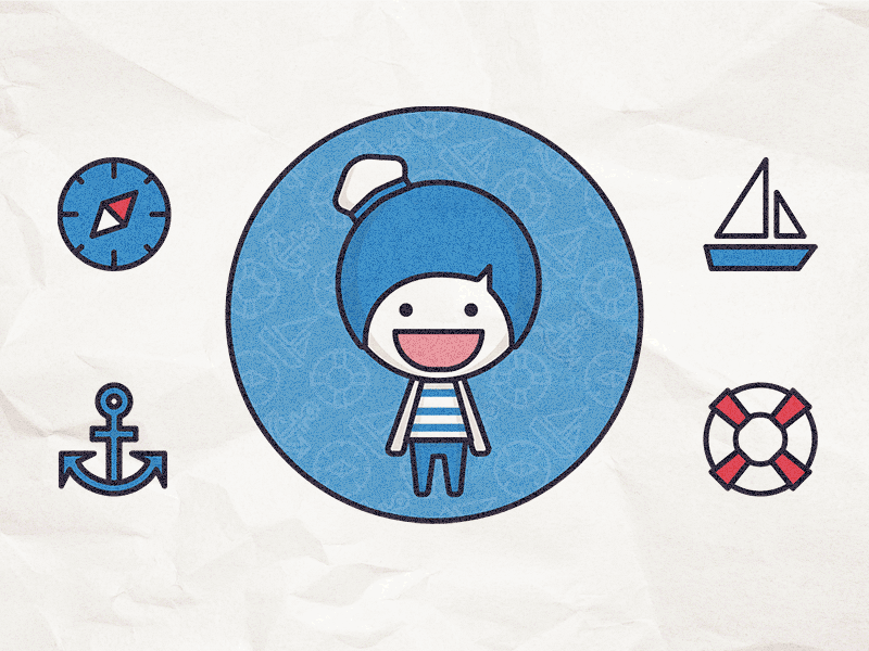 A Little Adventurer By Nature astronaut boy camper character hunter icon illustration pilot sailor spaceman