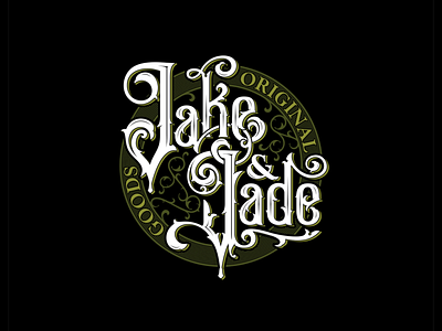 Jake&Jade Lettering logo branding calligraphy clothes design graphic design handlettering lettering logo logotype type typography vintage