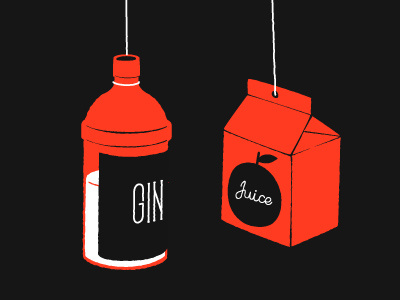 Gin and Juice illustration lettering music poster type typography