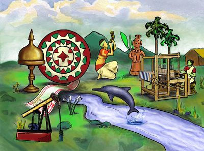 Digital Illustration for "Assam's Black Gold Saga" illustration