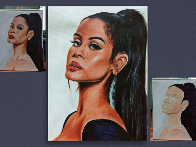 Acrylic Portrait acrylic celebrity portrait